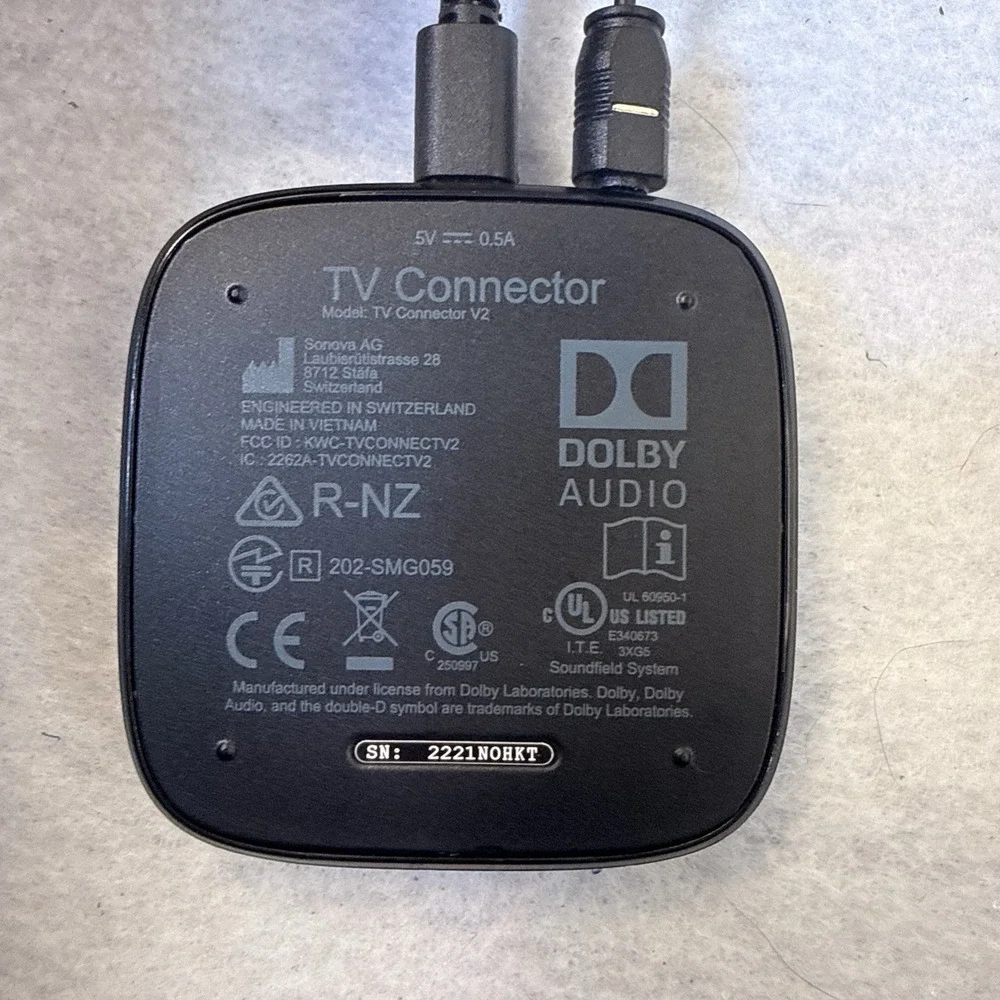 Sonova Digital Wireless TV Connector V2 For Hearing Aids Audio Transmitter Set